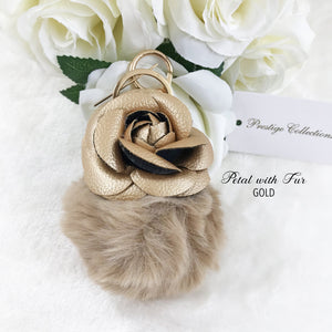 PETAL WITH FUR CHARM